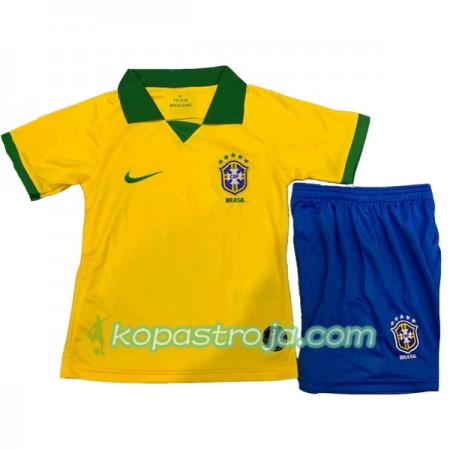 Billiga Fotbollströjor Brasilien Barn Hemma tröja Copa América 2019 Kortärmad